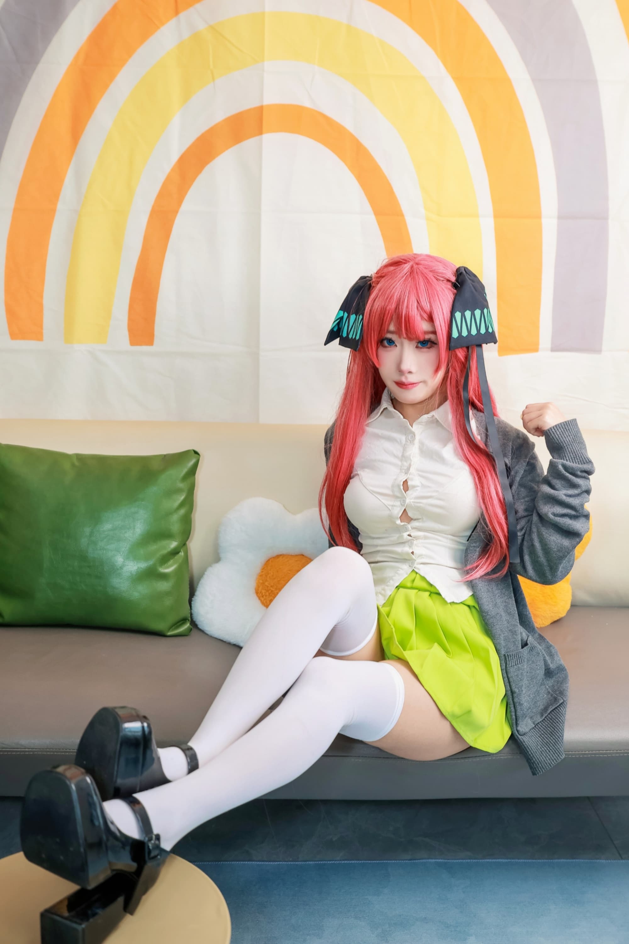 丝恋摄影 023期：厚白丝，高跟鞋，仅身衣，超短裙[290P/1V/5.48G]插图3