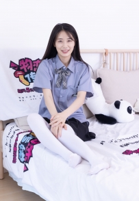 【物恋】2059期：菜菜-板鞋、厚白丝大腿袜、jk制服