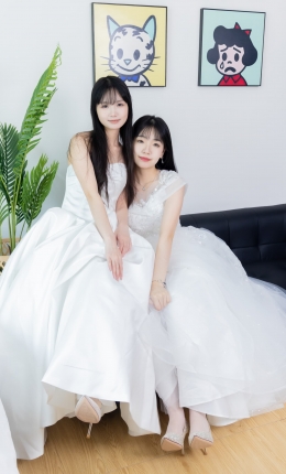 【袜啵啵】510期：小甜豆甜甜圈-高跟鞋、薄肉丝、薄白丝（脚尖透明款）、婚纱主题