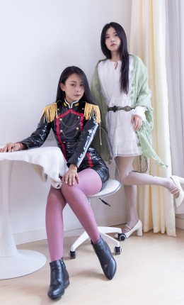 【物恋传媒】2442期：茯苓岚岚-高跟鞋、短靴、岚岚薄粉丝、茯苓薄白丝套薄灰丝