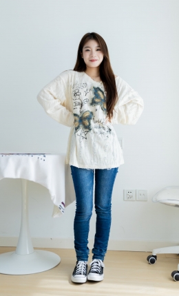 【物恋传媒】2544期：闪闪-帆布鞋、纯白棉袜（高筒）、蓝色丝、裤里丝