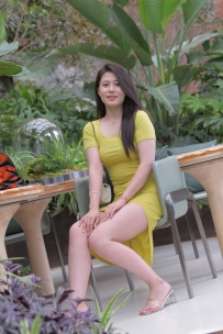 黄色长裙美女【套图+视频】