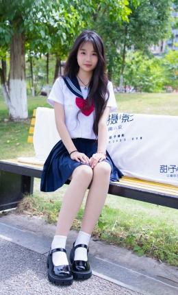 【甜予摄影】214期：小橙子-平底鞋、白棉袜、薄肉丝（脚尖加固）