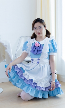 物恋传媒2359期：恬恬-女仆装、平底鞋、厚白丝、老头乐挠脚剧情