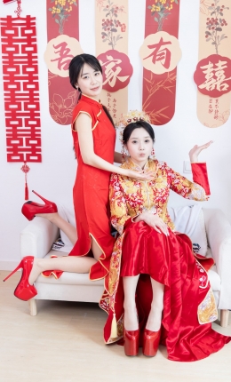 【物恋传媒】2832期：菜菜橙子-高跟鞋、人字拖、珠光薄肉丝、旗袍、秀禾服、挑鞋