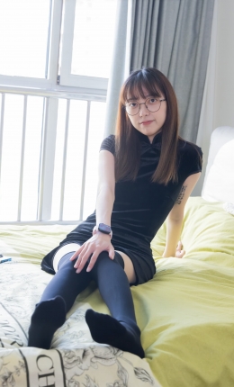 【袜啵啵】482期：稚予-高跟鞋、厚黑丝大腿袜、肉丝（脚尖微加固款）、旗袍