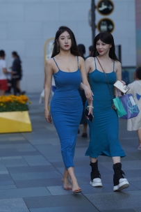 JP2306-184=街拍兰色吊带长裙美女-78P+视频/1.27GB.