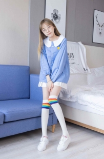 [袜啵啵] 229期：稚予-板鞋 皮鞋 两双大腿袜 [155P/1V/5.90G]