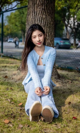 【足愉心摄影】第25期：模特凡凡（搭配：牛仔裤、帆布鞋、白棉袜、裸足）