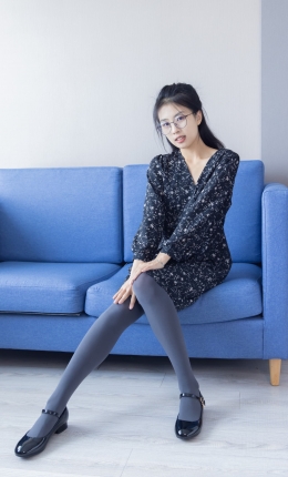 【袜啵啵】497期：奶油-低跟鞋、厚肉丝、厚灰丝