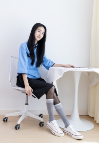 [物恋] 1953期：果汁-板鞋、白丝小腿袜（脚尖透明款）、叠穿黑丝（仅打底）