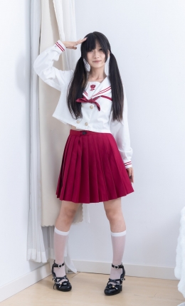 【物恋传媒】2799期：小怜-高跟鞋、薄白丝小腿袜（脚尖透明款）、裸足、jk制服