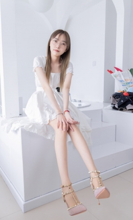 【袜啵啵】571期：稚予-高跟鞋、薄肉丝（脚尖透明款）、大腿薄白丝（脚尖加固款）