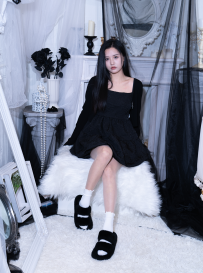 甜予摄影002期：澜澜-拖鞋、白棉袜、肉丝（脚尖加固款）